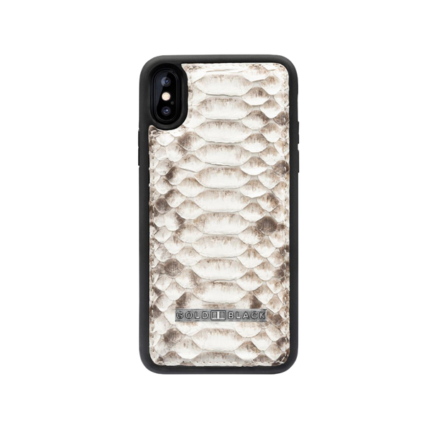 IPHONE XS LEATHER CASE PYTHON NATURAL