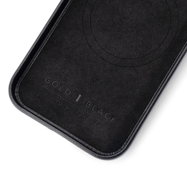 iPhone 15 Pro Leather Case Luxe black with MagSafe