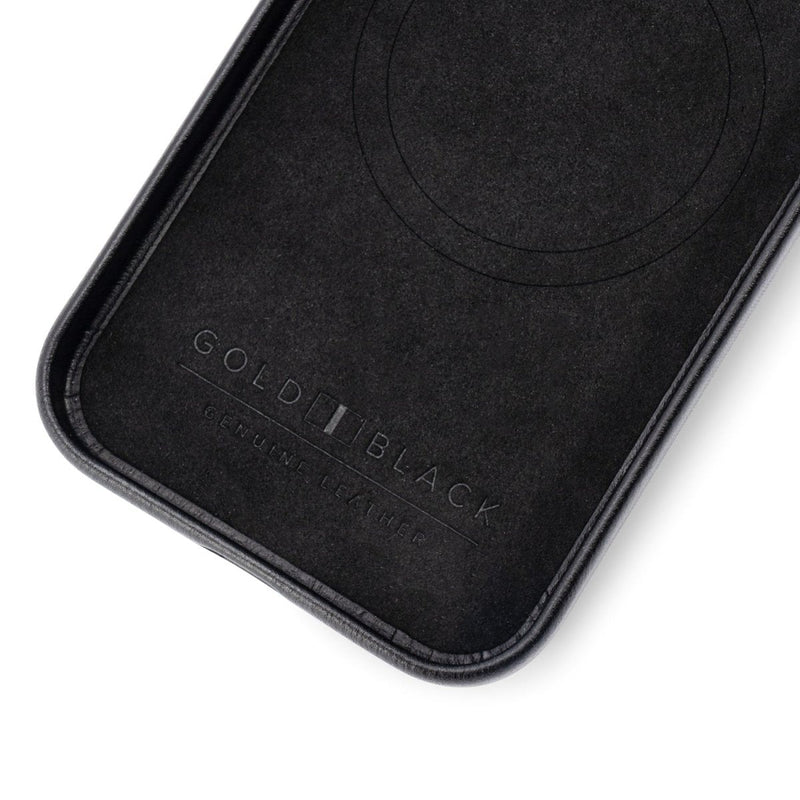 iPhone 15 Pro max Leather Case Luxe black with MagSafe