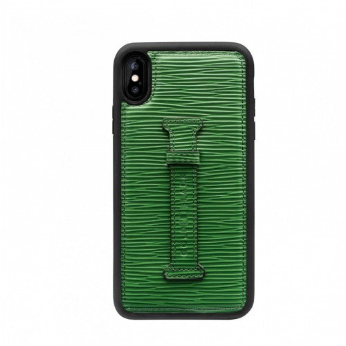 IPHONE XS MAX FINGER-HOLDER CASE UNICO GREEN
